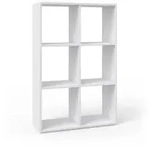 Vicco Raumteiler, Wei&szlig;, Holzwerkstoff, 6 F&auml;cher, Rechteckig, 72x107.8x29 cm,