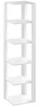 Vicco Eckregal, Wei&szlig;, Holzwerkstoff, 6 F&auml;cher, Formgebogen, 45x180x45 cm,