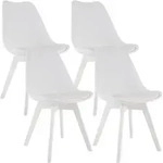 CLP Stuhl, Wei&szlig;, Holz, 49x83x50 cm, Esszimmer, St&uuml;hle, Esszimmerst&uuml;hle,