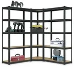 Juskys Regalsystem, Grau, Metall, 160x180x160 cm, Freizeit, Heimwerken, Werkstatt