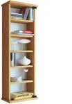 Mid.you Cd-Regal, Buche, Glas, Holzwerkstoff, 5 F&auml;cher, 31x91.5x18 cm,...