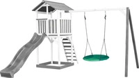 XXXLutz SPIELTURM Grau, Gr&uuml;n, Wei&szlig; 356.6x241.9x349 cm