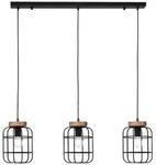 Brilliant H&auml;ngeleuchte Gwen, Braun, Schwarz, Holz, Metall, 20x142x100 cm, CE,