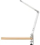 Fischer & Honsel Led-Klemmleuchte Geri, Hellgrau, Metall, l&auml;nglich, F, 5x38 cm,