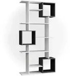 Vicco Raumteiler, Wei&szlig;, Anthrazit, Holzwerkstoff, 9 F&auml;cher, Rechteckig, 92x187.7x29