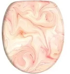 Sanilo Wc-Sitz, Pink, Holzwerkstoff, Oval, 38x6x47 cm, Badezimmer, WC Ausstattung, WC