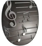 Sanilo Wc-Sitz, Grau, Holzwerkstoff, Grafikmuster, Oval, 37.7x5.5x48 cm, Badezimmer,