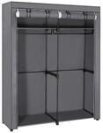 Boxxx Stoffschrank, Grau, Metall, Textil, 2 F&auml;cher, 140x174x43 cm,...