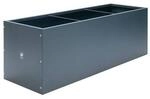 Pflanzentopf, Anthrazit, Metall, rechteckig, 50x50x150 cm, Dekoration, Blumen &
