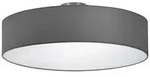 Trio Leuchten Deckenleuchte, Grau, Nickel, Metall, Textil, rund,rund, 50x17x50 cm,