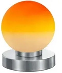Tischleuchte Prinz II, Orange, Nickel, Metall, Glas, 15 cm, Lampen & Leuchten,