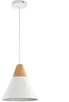 Maytoni Pendelleuchte Pendant, Wei&szlig;, Holz, Metall, konisch,konisch, 13.7 cm,...