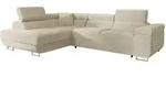 Mirjan24 Ecksofa, Beige, Textil, 5-Sitzer, links montierbar, L-Form,Rechteckig,