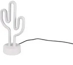 Akku-Tischleuchte Cactus, Wei&szlig;, Kunststoff, Kaktus,Kaktus, 8.5x29.6x14.3 cm, mit