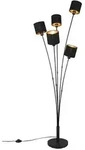 Trio Leuchten Stehlampe, Schwarz, Metall, 48x163x48 cm, Lampen & Leuchten,