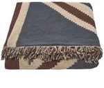 Homescapes &Uuml;berwurf, Dunkelblau, Textil, Vintage, Rechteckig, 125x150 cm,