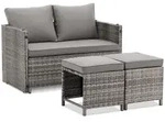 Juskys Gartenm&ouml;belset, Grau, Kunststoff, 4, Gartenm&ouml;bel, Gartenm&ouml;bel-Sets