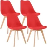 CLP Stuhl, Rot, Holz, 49x83x50 cm, Esszimmer, St&uuml;hle, Esszimmerst&uuml;hle,