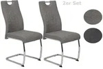 P & B Schwingstuhl-Set, Grau, Metall, Textil, U-Form, 43x98x59 cm, mit Griff,
