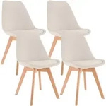 CLP Stuhl, Beige, Holz, 49x83x50 cm, Esszimmer, St&uuml;hle, Esszimmerst&uuml;hle,