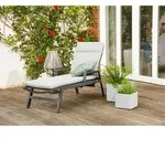 Siena Garden Gartenliege, Anthrazit, Metall, Kunststoff, Textil, 154x102x70 cm,