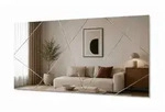 moebel17 Spiegel, Silber, Holzwerkstoff, Rechteckig, 120x60x2.2 cm, Spiegel,