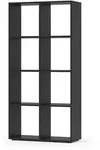 Vicco Raumteiler, Schwarz, Holzwerkstoff, 8 F&auml;cher, Rechteckig, 143x72x29 cm,