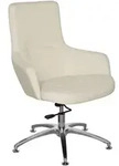 Mid.you Besucherstuhl, Creme, Metall, Textil, Drehkreuz, 60x108x48 cm, Wippmechanik