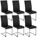 tectake Schwingstuhl, Schwarz, Textil, 52x99x41 cm, Esszimmer, St&uuml;hle,