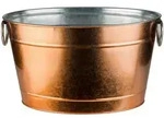 Getr&auml;nkewanne Tin, Kupfer, Metall, Kunststoff, 11 L, 28x22x40 cm, Essen & Trinken,