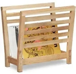 Relaxdays Zeitungsst&auml;nder, Hellbraun, Holz, 26.5x38.5x40 cm, Ordnen & Aufbewahren,