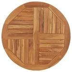 vidaXL Tischplatte, Braun, Holz, Teakholz, Rund, 13.8x19x39 cm, Esszimmer, Tische,