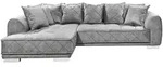 Mid.you Ecksofa, Grau, Kunststoff, Ottomane links, seitenverkehrt montierbar, L-Form,