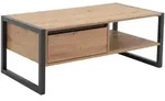 Mid.you Couchtisch, Eiche, Anthrazit, Holzwerkstoff, 1 Schublade(n) Schubladen,