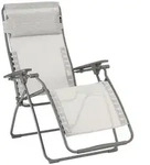 Lafuma Mobilier Garten-Relaxsessel, Hellgrau, Titan, Kunststoff, 76x123x97 cm,