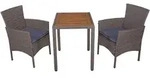 Gardenson Balkonset, Braun, Grau, Schwarz, Hellbraun, Holz, Metall, Kunststoff,