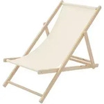 ECD-Germany Liegestuhl, Beige, Holz, 57.5x83x100 cm, Gartenm&ouml;bel, Gartenliegen