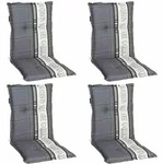 Ambia Garden Sesselauflage, Grau, Textil, 4-teilig, Schriftzug, F&uuml;llung: