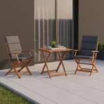 Gardenson Balkonset, Braun, Grau, Holz, Textil, 5-teilig, Eukalyptusholz, F&uuml;llung: