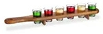 Relaxdays Schnapsbrett, Braun, Glas, Holz, Essen & Trinken, Gl&auml;ser, Schnapsgl&auml;ser