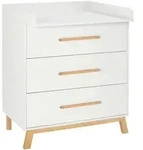 Schardt Wickelkommode Venice, Wei&szlig;, Holz, Buche, massiv, 90x102x72 cm, DIN EN 12221,