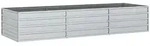 vidaXL Hochbeet, Silber, Metall, 80x45x240 cm, Gartenzubeh&ouml;r, Hochbeete