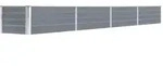 vidaXL Hochbeet, Grau, Metall, 40x45x320 cm, Gartenzubeh&ouml;r, Hochbeete