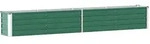 vidaXL Garten-Hochbeet, Gr&uuml;n, Metall, Rechteckig, 320x45x40 cm, Gartenzubeh&ouml;r,