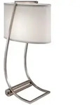 Elstead Lighting Tischleuchte Lex, Silber, Metall, 21.9x62.2 cm, RoHS, Lampen &