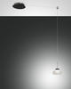 Fabas Luce Led-Pendelleuchte Arabella, Schwarz, Weiß, Metall, Glas, 350 cm, ISO
