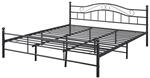 [en.casa] Metallbett, Schwarz, Metall, 180x200 cm, Schlafzimmer, Betten, Metallbetten