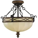 Elstead Lighting Deckenleuchte Drawing-Room, Walnuss, Metall, Glas, 36.8 cm,...