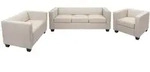 MCW 3-2-1, Wei&szlig;, Leder, 400x70x300 cm, Wohnzimmer, Sofas & Couches,...