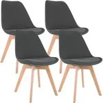 CLP Stuhl, Grau, Holz, 49x83x50 cm, Esszimmer, St&uuml;hle, Esszimmerst&uuml;hle,